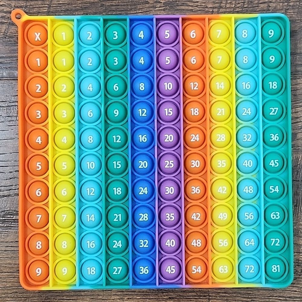 Pop it, multiplication fidget pop it